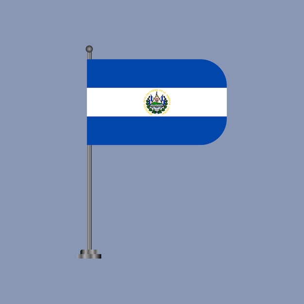 Illustration of El Salvador flag Template