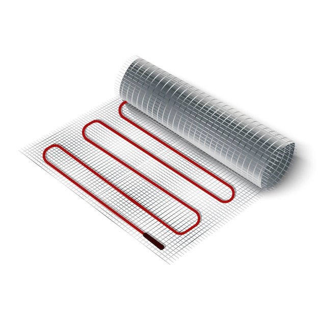 illustration electric floor heating roll.