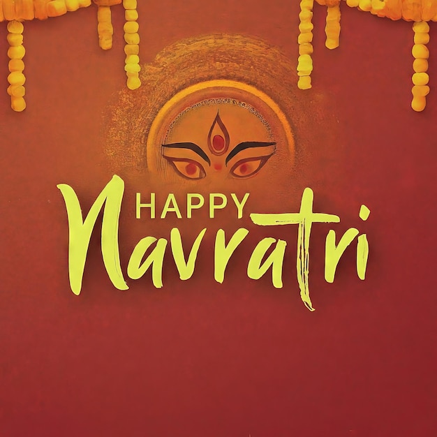 インディアン・ハッピー・ナヴァラトリー (Happy Navratri) の背景のイラスト