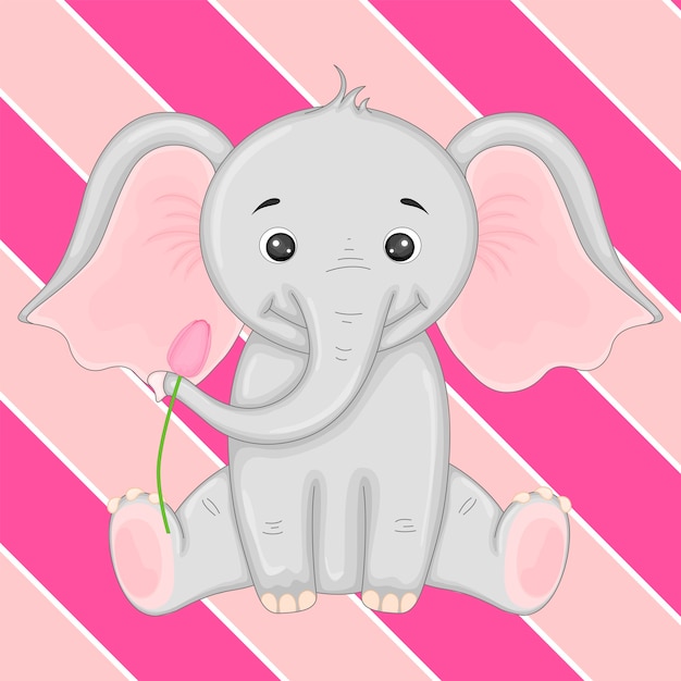 Vettore illustrazione di un elefante.