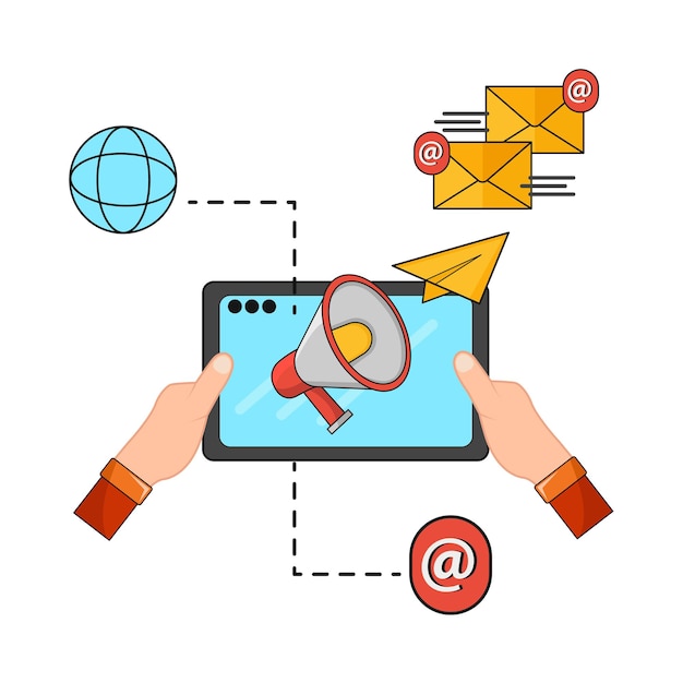 Illustration of email marketing