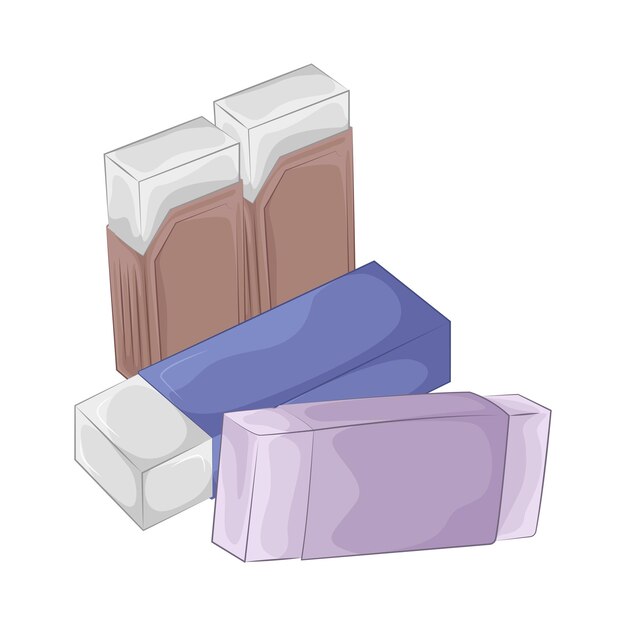 Vector illustration of eraser