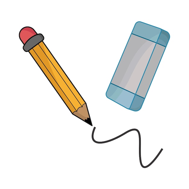 Vector illustration of eraser