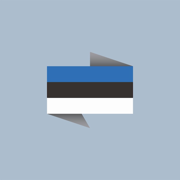 エストニアの国旗のイラスト テンプレート