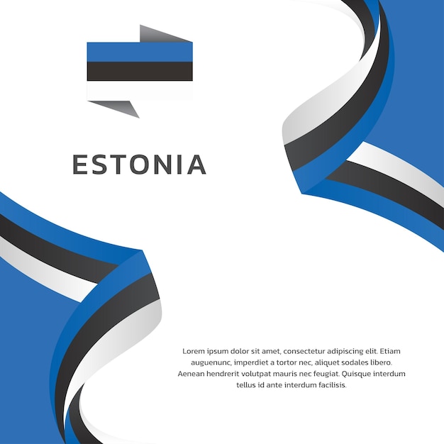 illustration of estonia flag template
