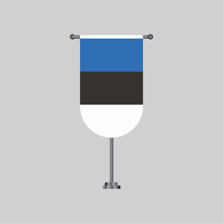 Vector illustration of estonia flag template