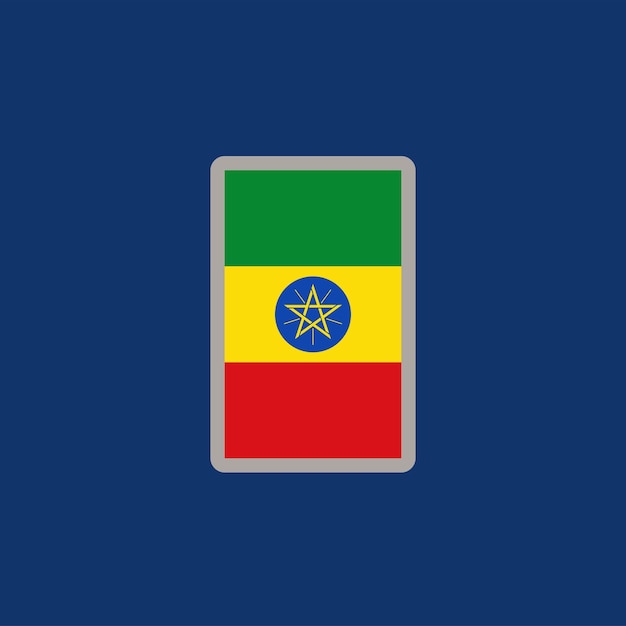 Illustration of ethiopia flag template