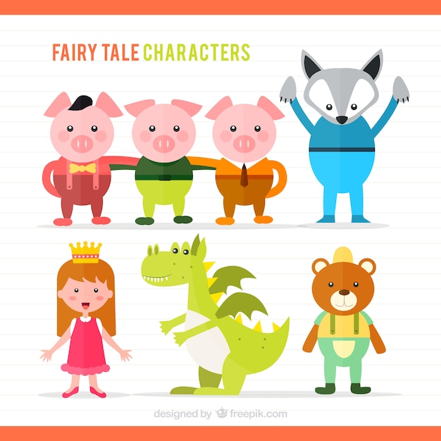 Illustration of fairy tale characters