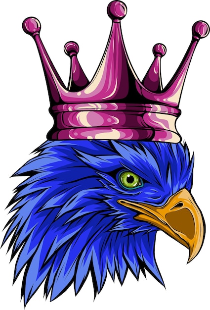 illustration of Falcon Eagle head king