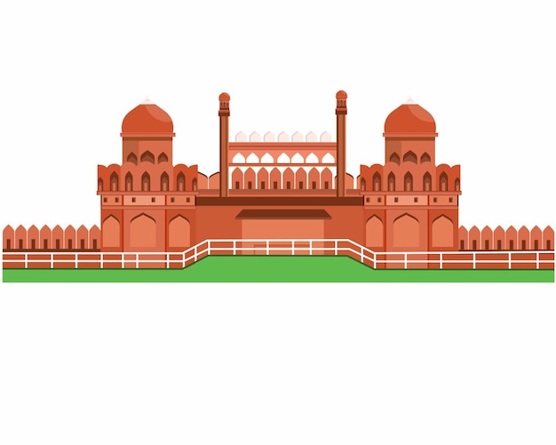 Premium Vector | Illustration of Famous Indian monument Red Fort vector
