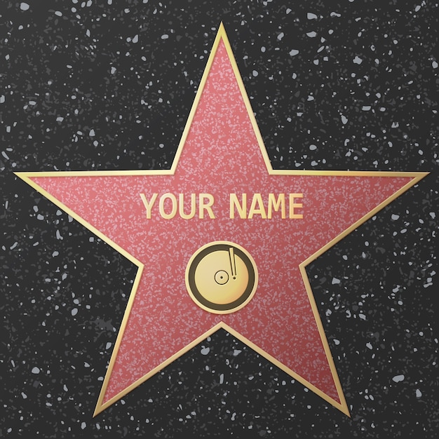 Vector illustration of famous popular talent star representing audio recording or music