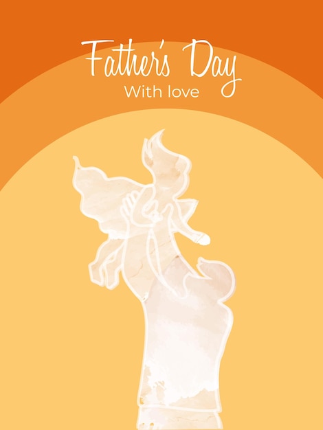 Illustration for fathers day in vector style