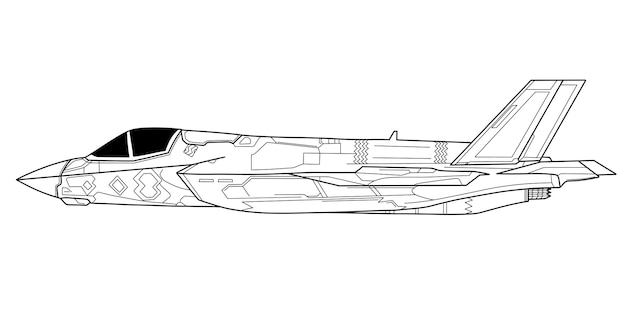 Vector illustration of fighter jet vector