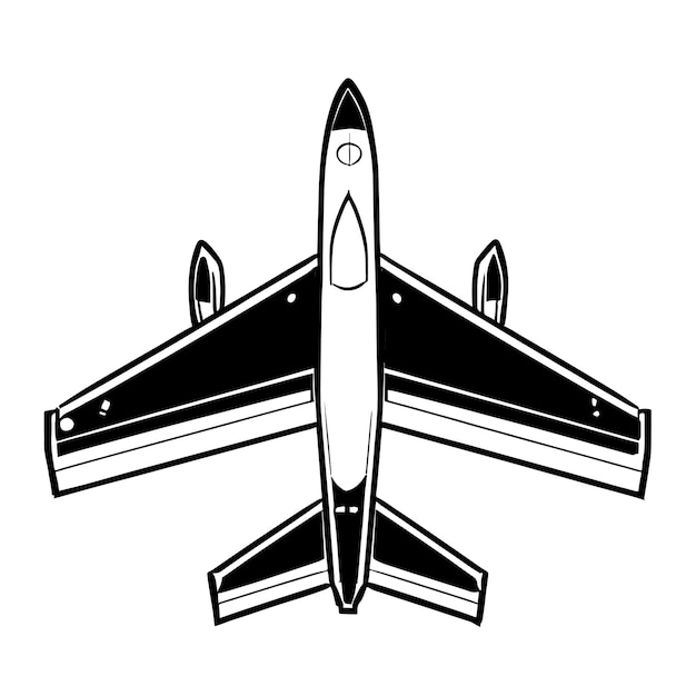 Illustrazione di un aereo da combattimento