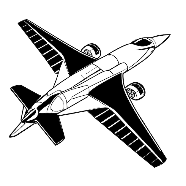 illustration of fighter plane aircraft