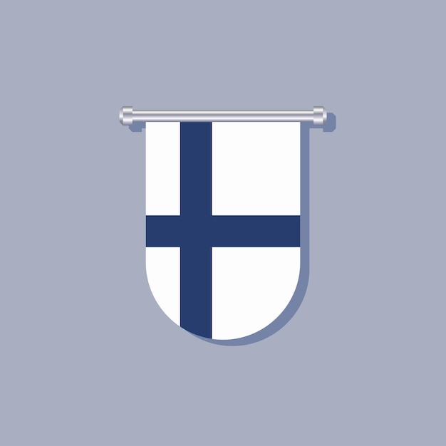 Illustration of Finland flag Template