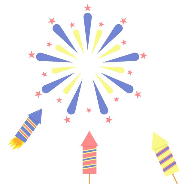 Vector illustration of firework