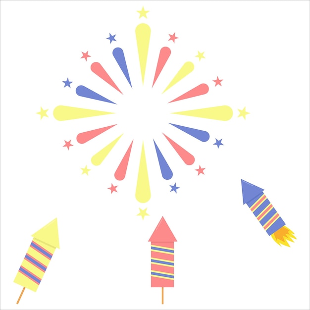 Vector illustration of firework