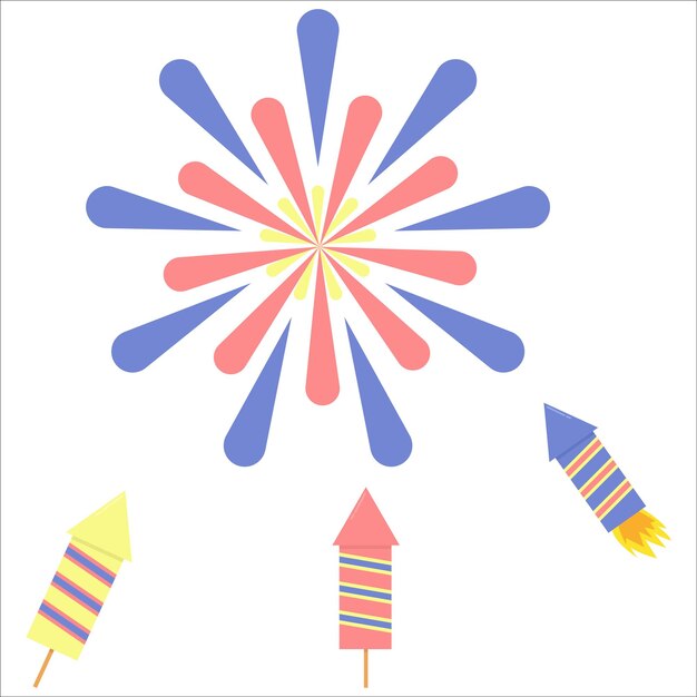 Vector illustration of firework