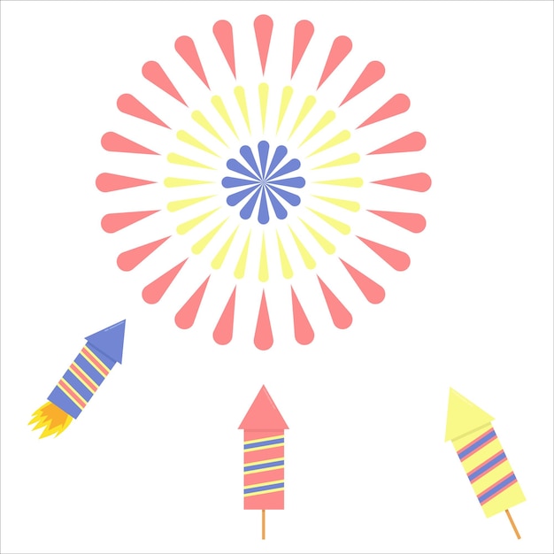 Vector illustration of firework