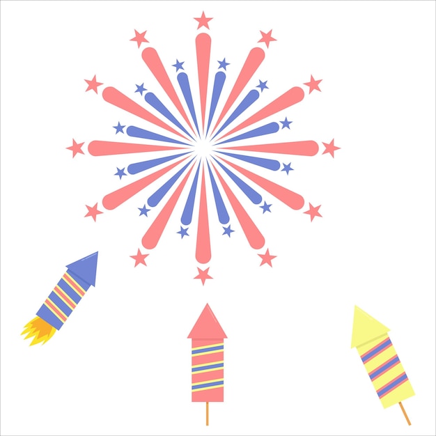 Vector illustration of firework