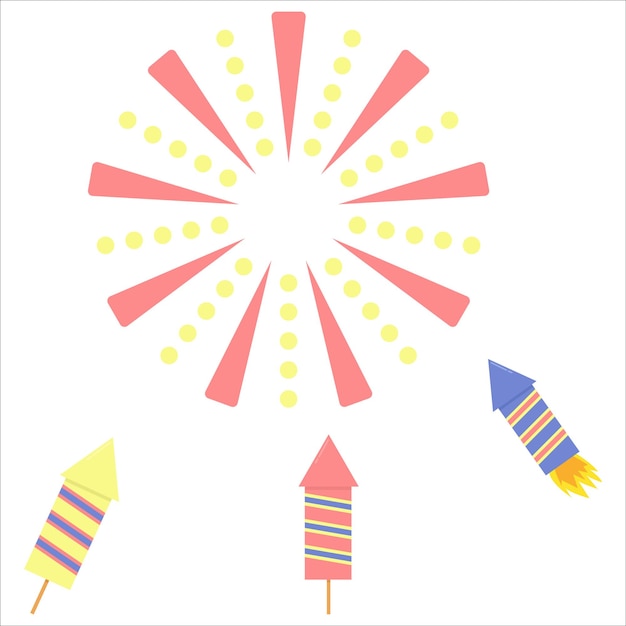 Vector illustration of firework