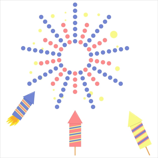 Vector illustration of firework