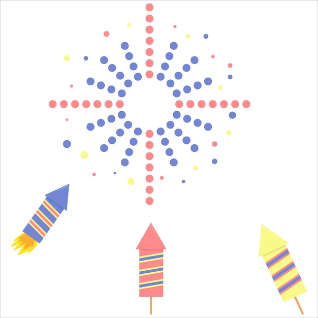 Vector illustration of firework