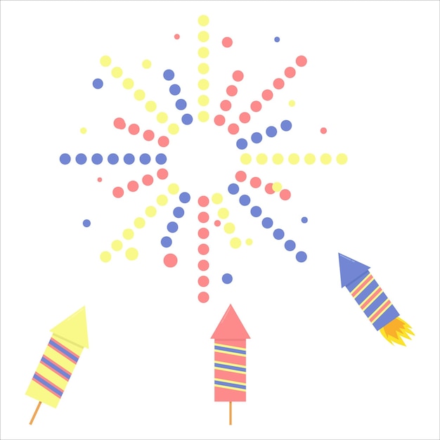 Vector illustration of firework