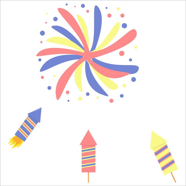 Vector illustration of firework