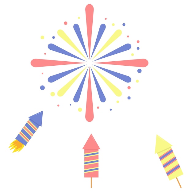 Vector illustration of firework