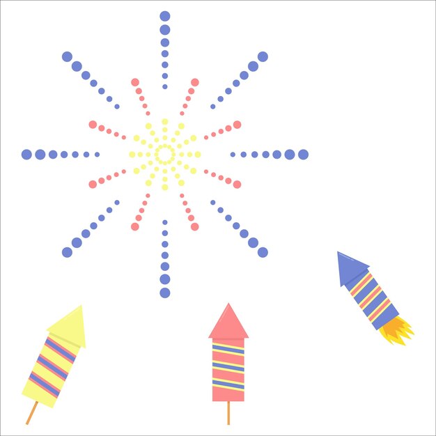 Vector illustration of firework