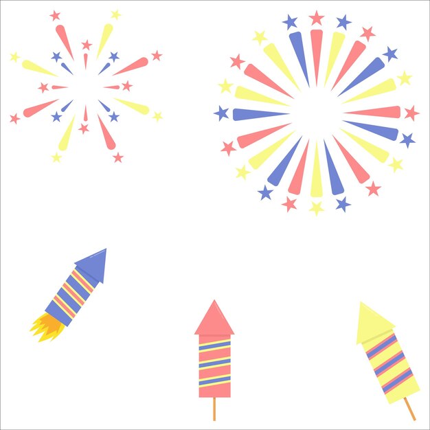 Vector illustration of firework