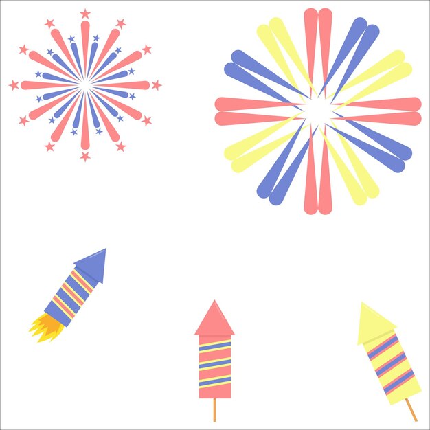 Vector illustration of firework