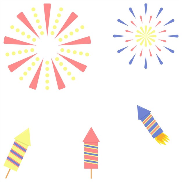 Vector illustration of firework