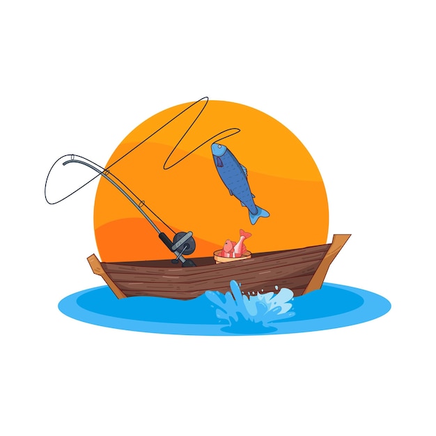 Illustration of fishing