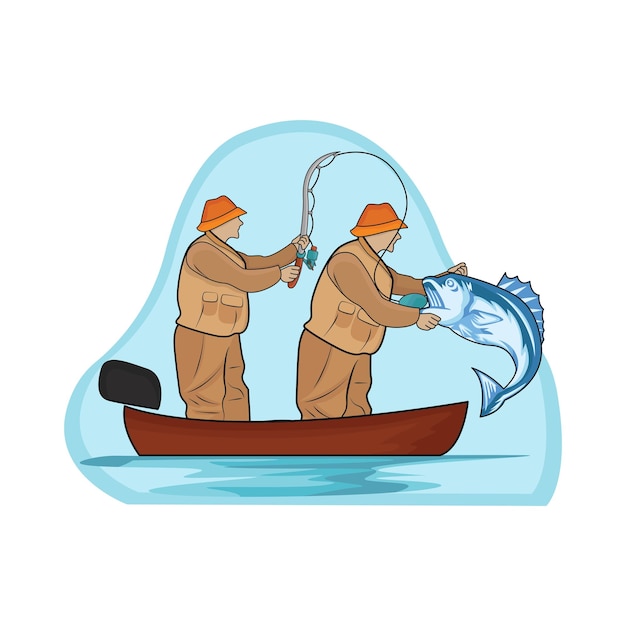 Illustration of fishing