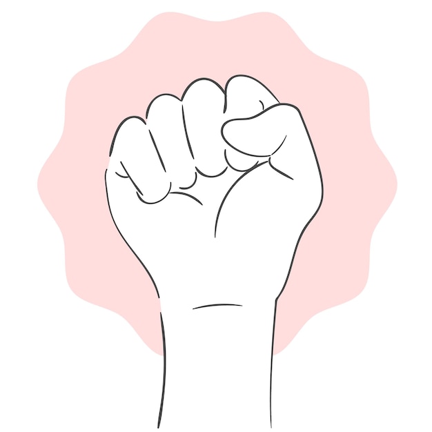 Illustration of a fist gesture.