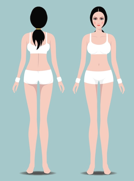 Illustration of a fitness woman