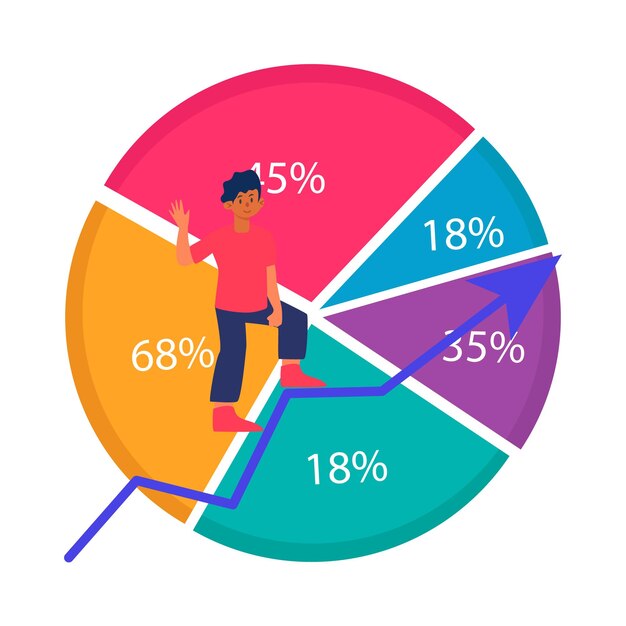 Vector illustration of flat business