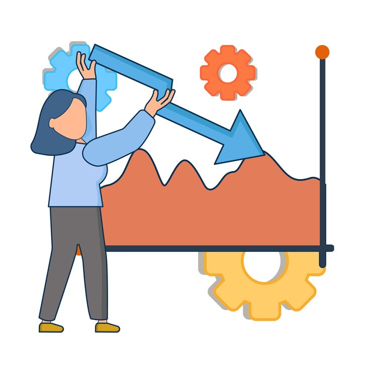 Vector illustration of flat business