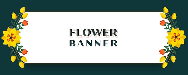Illustration floral background design Vector banner floral template design