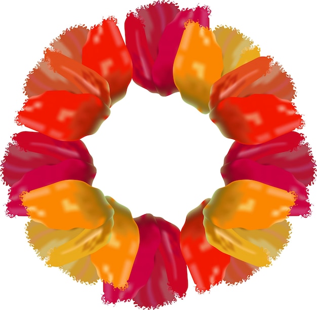 Illustration of floral wreath