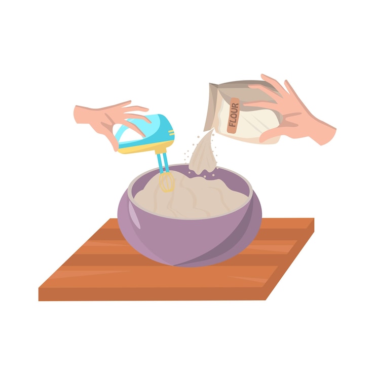 Vector illustration of flour