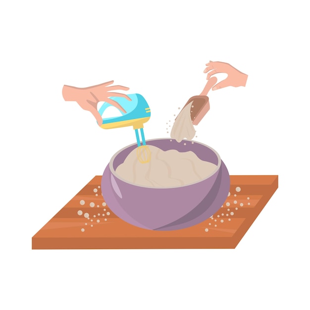 Vector illustration of flour