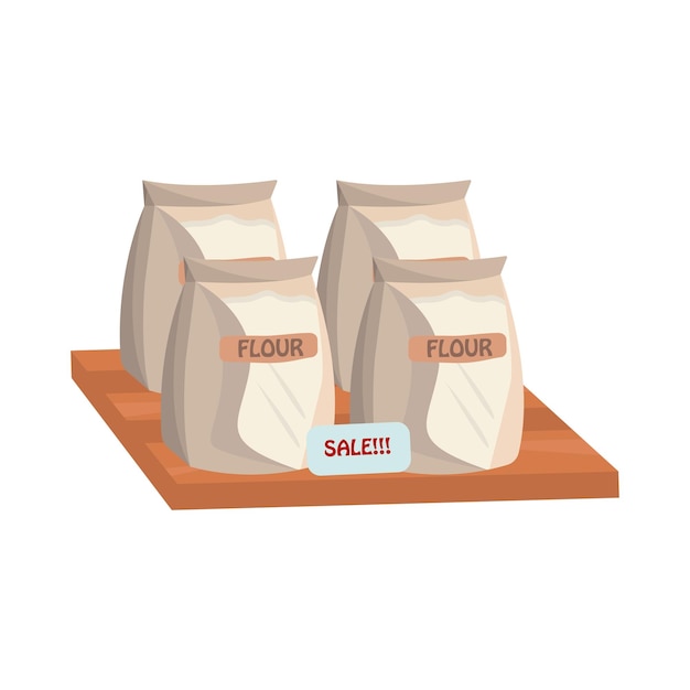 Vector illustration of flour