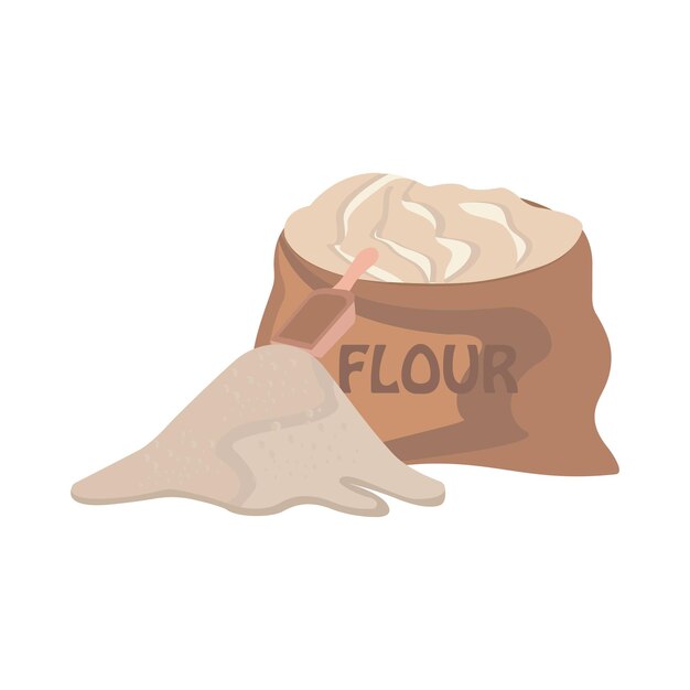 Vector illustration of flour