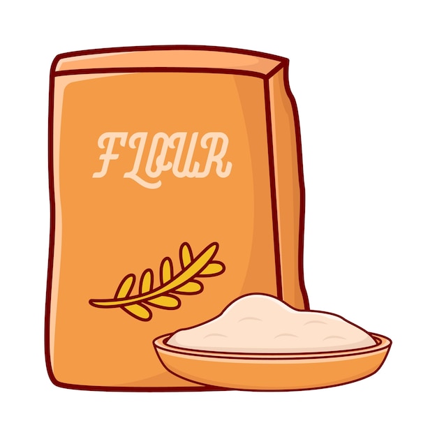 illustration of flour