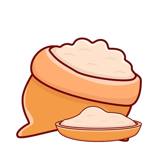 Vector illustration of flour