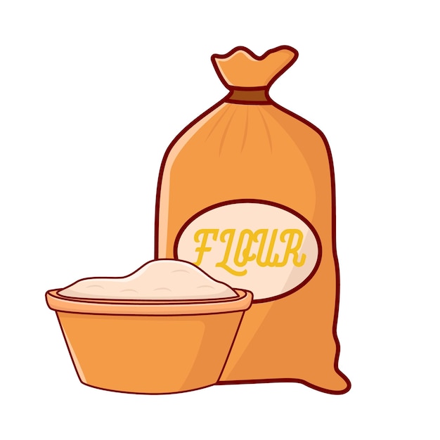 Vector illustration of flour